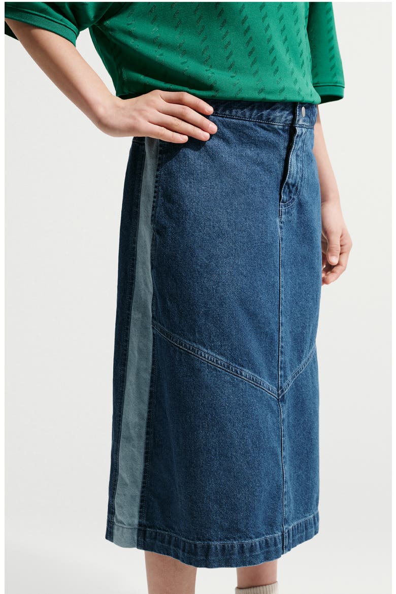 Kids' Sportswear Denim Midi Skirt, Main, color, MYSTIC NAVY/ COASTAL BLUE
