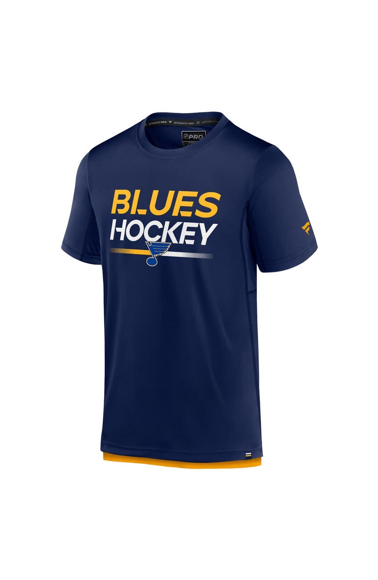 FANATICS Men's Fanatics Branded  Navy St. Louis Blues Authentic Pro Tech T-Shirt, Alternate, color, 