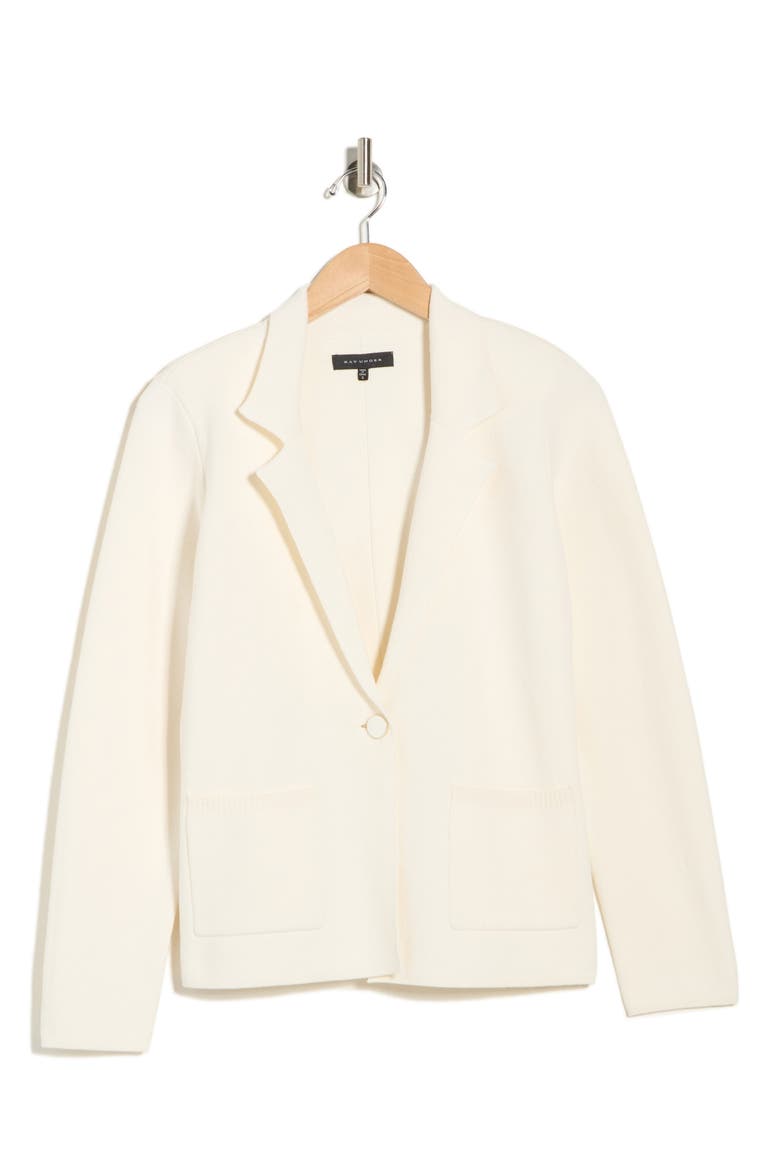 Sweater Blazer, Alternate, color, EGRET