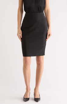 Akris High Waist Stretch Wool Skirt