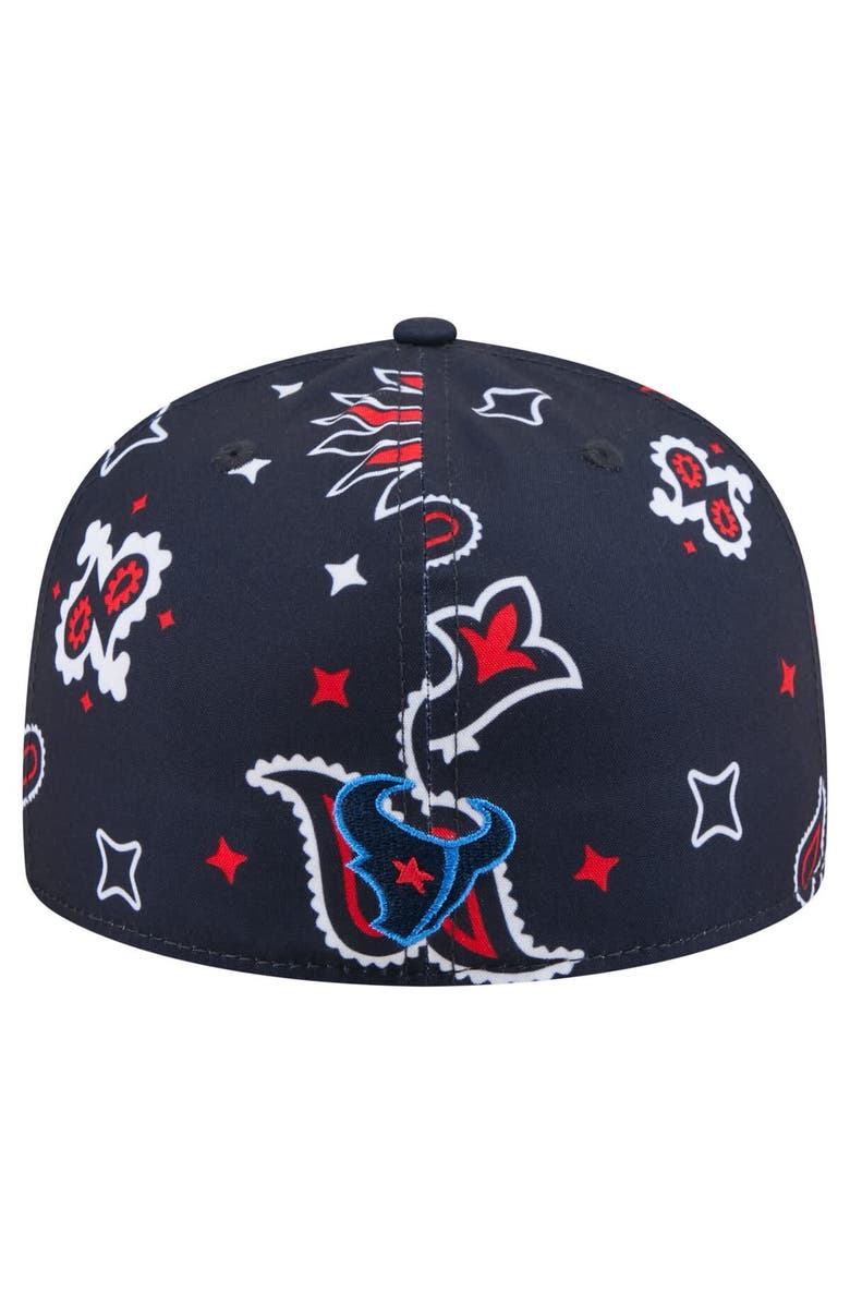 New Era Men's New Era Navy Houston Texans Paisley 59FIFTY Fitted Hat, Alternate, color, 