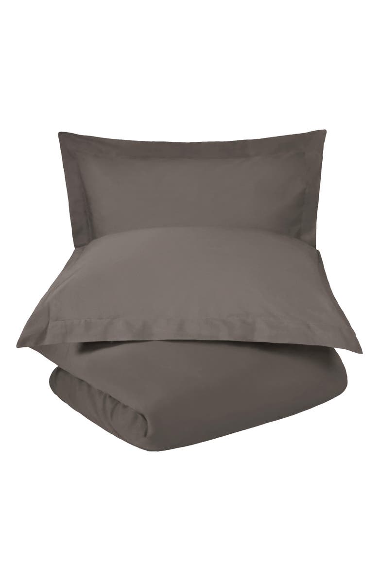 Superior 600 Thread Count Sateen Duvet Cover & Shams Set, Main, color, Grey