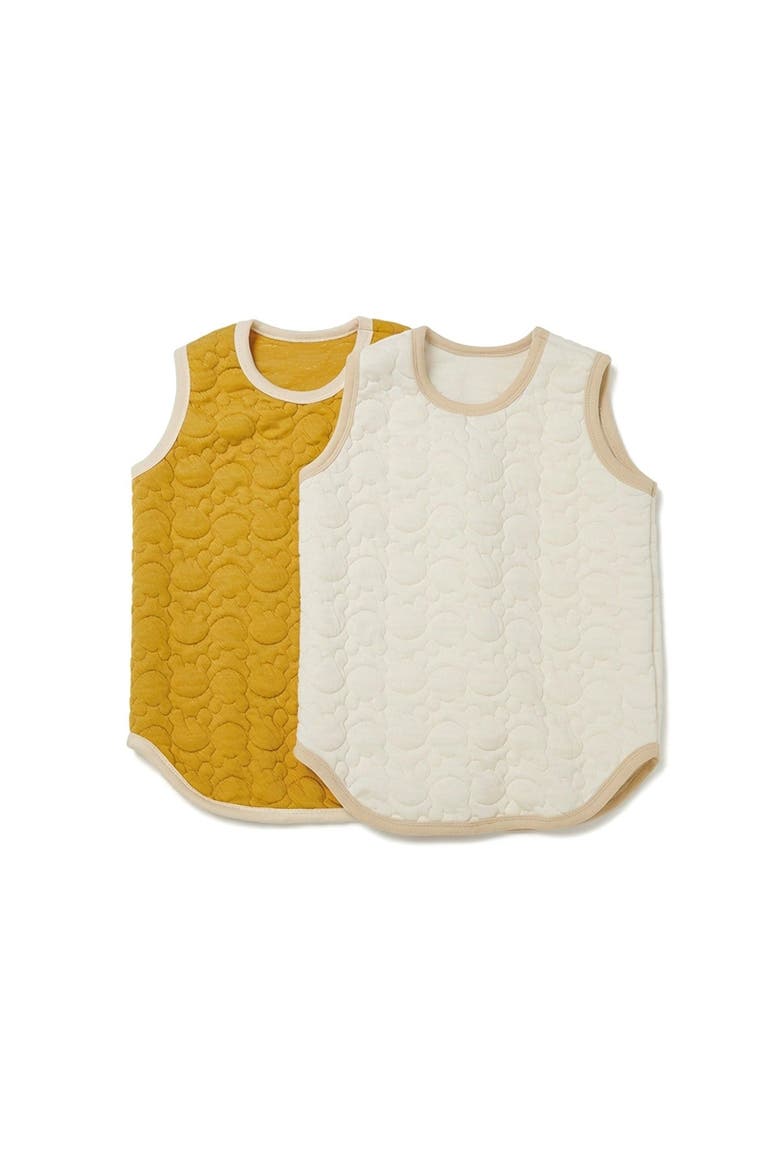 Teddy Bear Quilted Vest, Alternate, color, Mustard