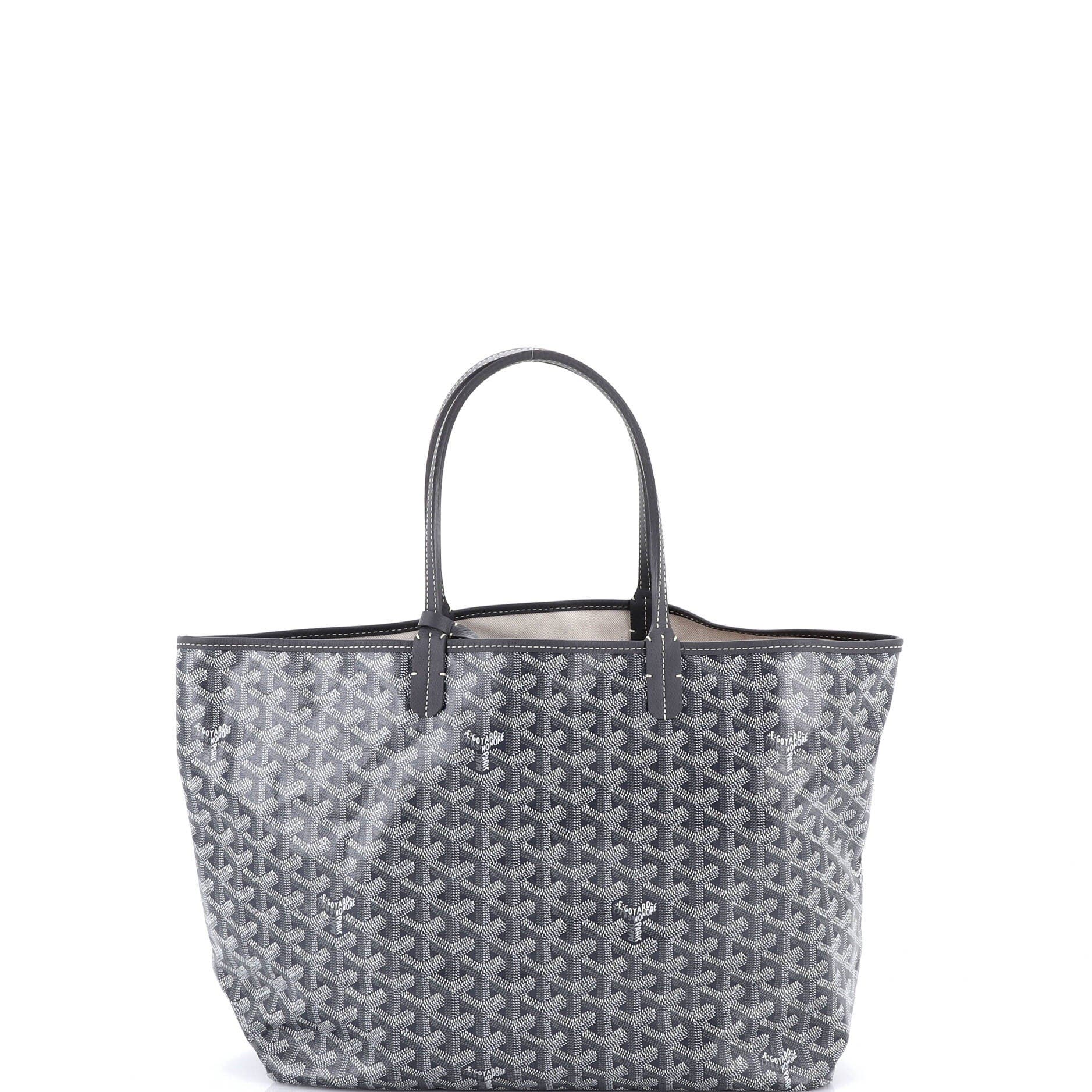 Pre-Owned Goyard Saint Louis Tote Coated Canvas PM, Main, color, Gray