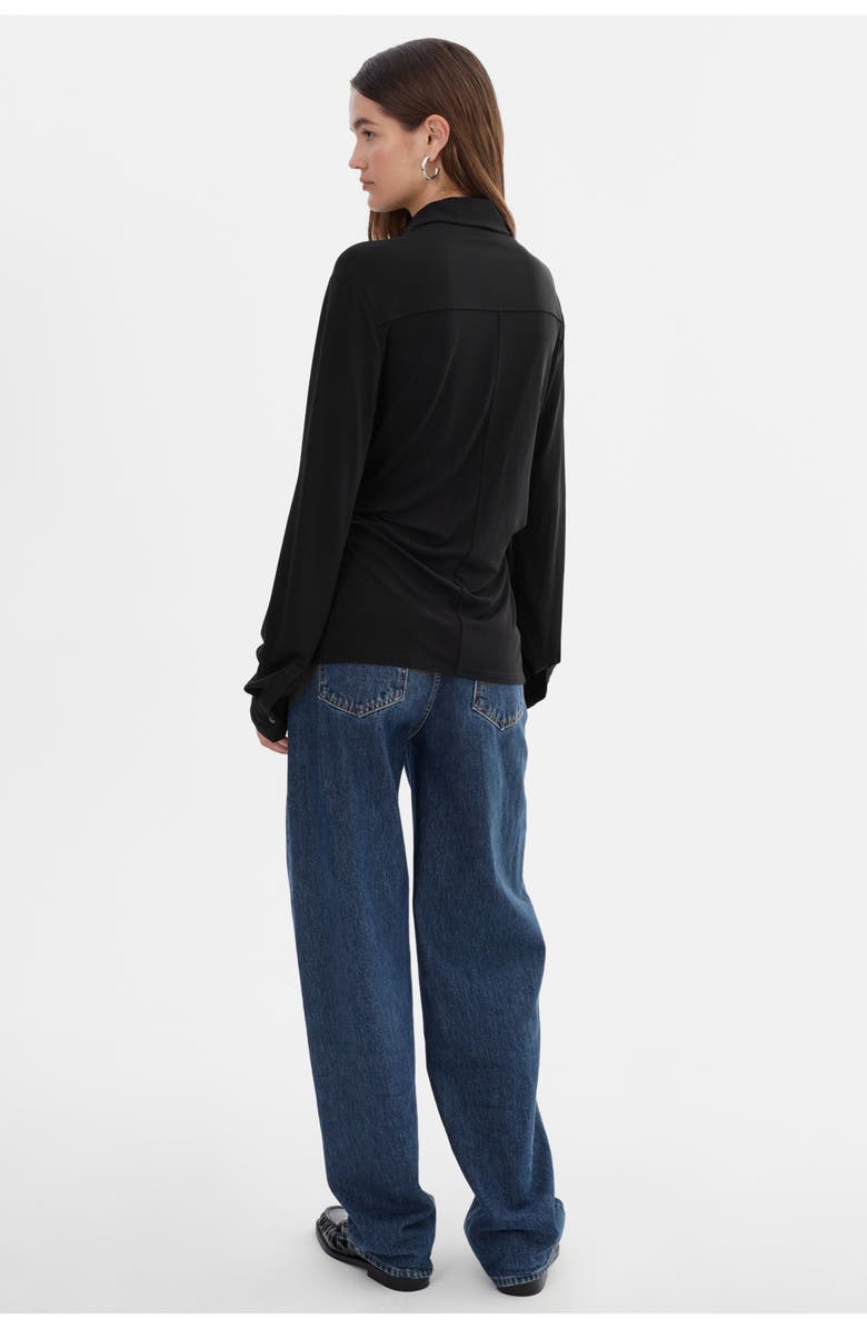 LAMARQUE Kai | Fitted Knit Shirt, Alternate, color, Black