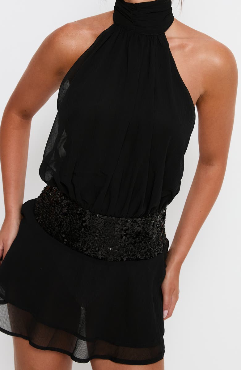 Princess Polly Zenayda Sequin Open Back Drop Waist Minidress, Alternate, color,