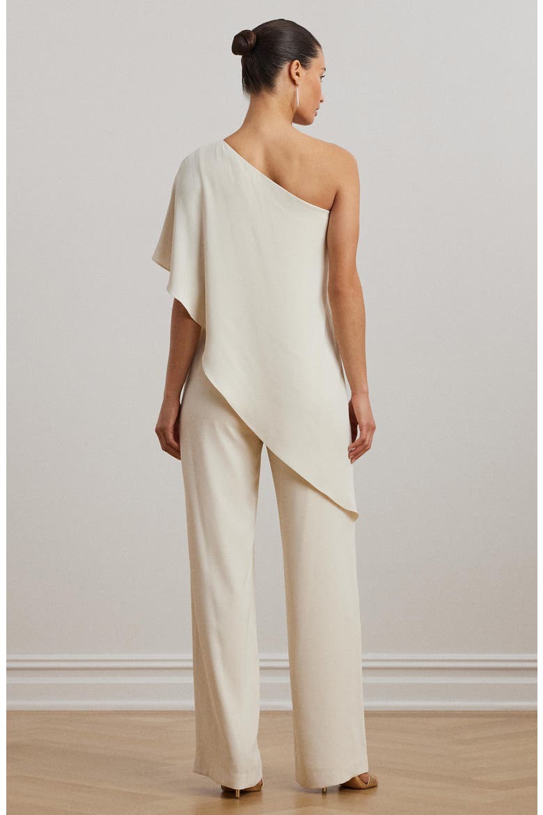 April One-Shoulder Georgette Jumpsuit, Alternate, color, MASCARPONE CREAM