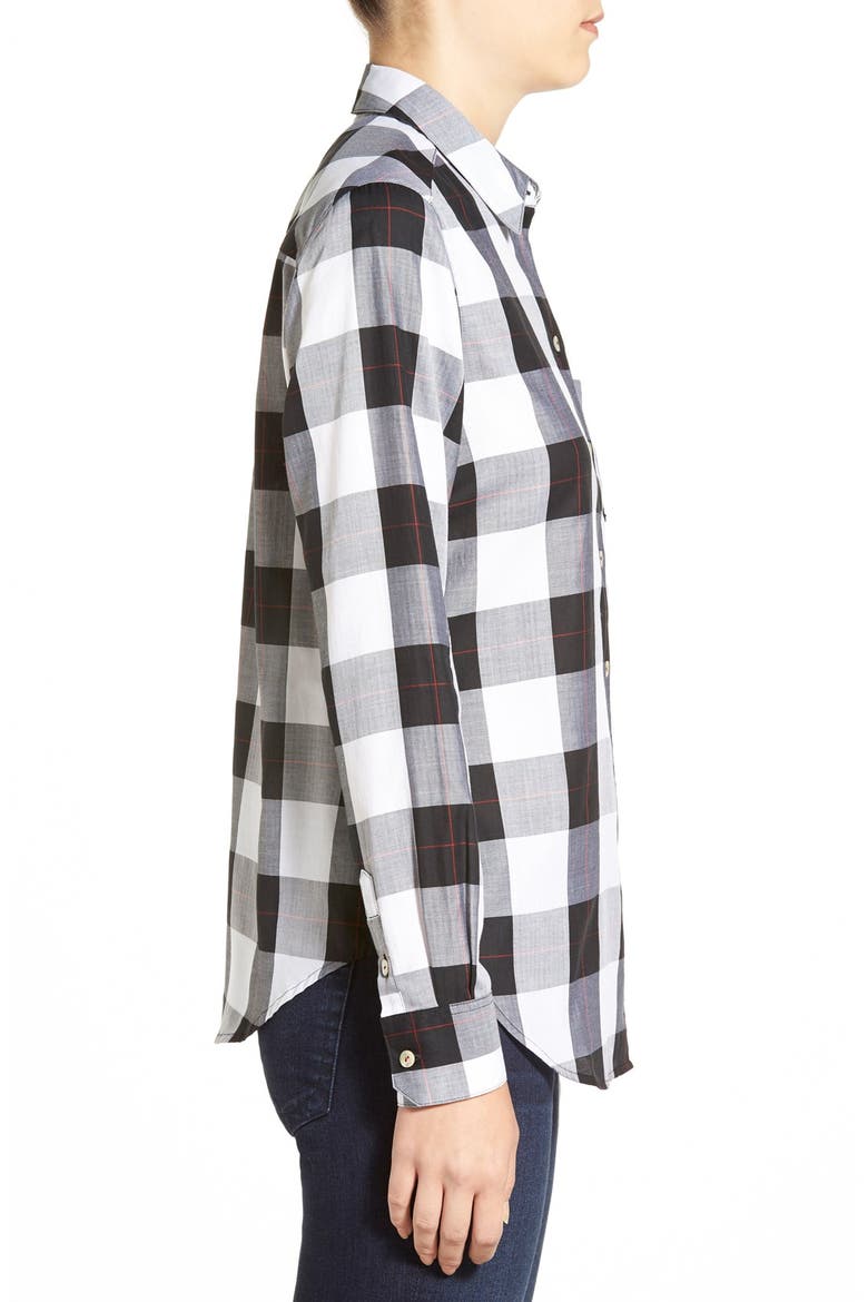 Herringbone Buffalo Check Shirt, Alternate, color, BLACK MULTI