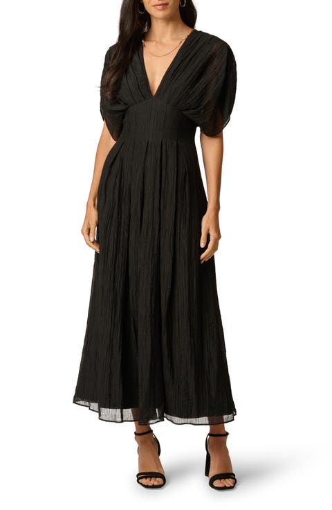 Organdy Crinkle Maxi Dress