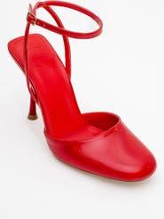 Prologue Shoes Blues Round Toe Ankle Strap Pump