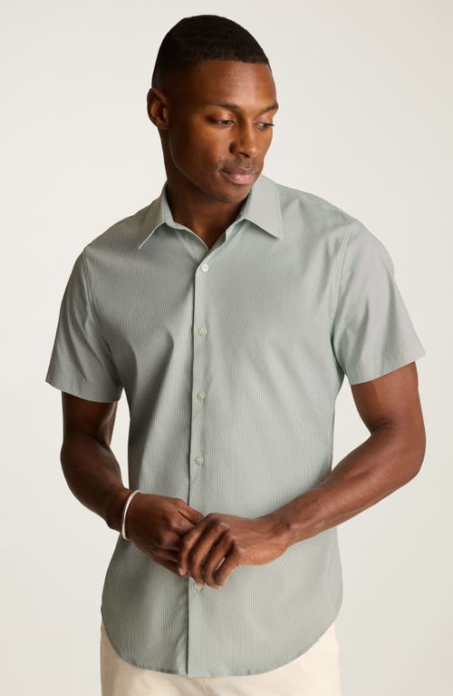 Bonobos Tech Slim Fit Geo Print Short Sleeve Button-up Shirt