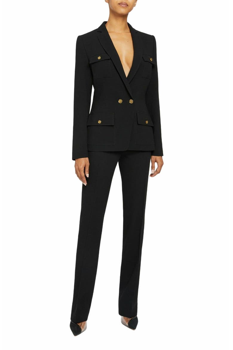 VERISA Jacket in Luxury Wool Crepe, Main, color, BLACK
