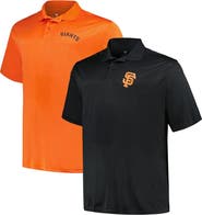 PROFILE Men's Profile Black/Orange San Francisco Giants Big & Tall Two-Pack Solid Polo Set