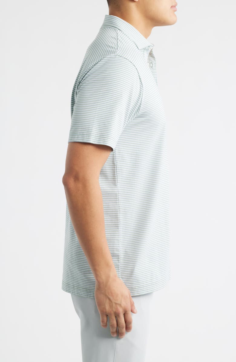 Peter Millar Crown Stripe Relaxed Fit Cotton Polo, Alternate, color, Grandview