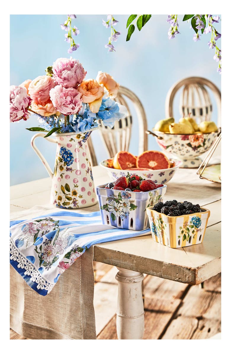 MACKENZIE CHILDS Wildflowers Medium Practical Pitcher, Alternate, color, Ivory Multi