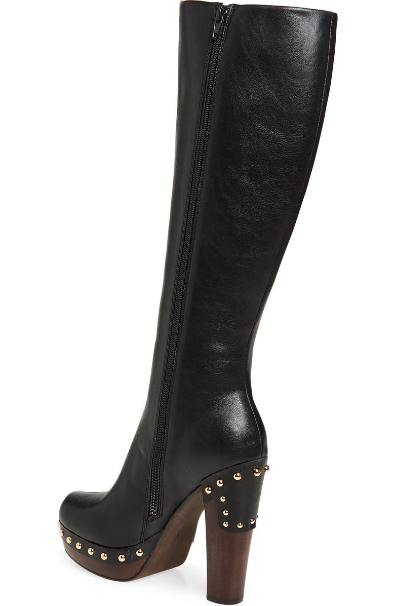 Jeffrey Campbell Kamari Knee High Platform Boot, Alternate, color, Black Gold