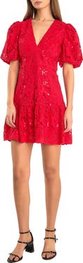 Endless Rose Sequin Lace Fit & Flare Minidress