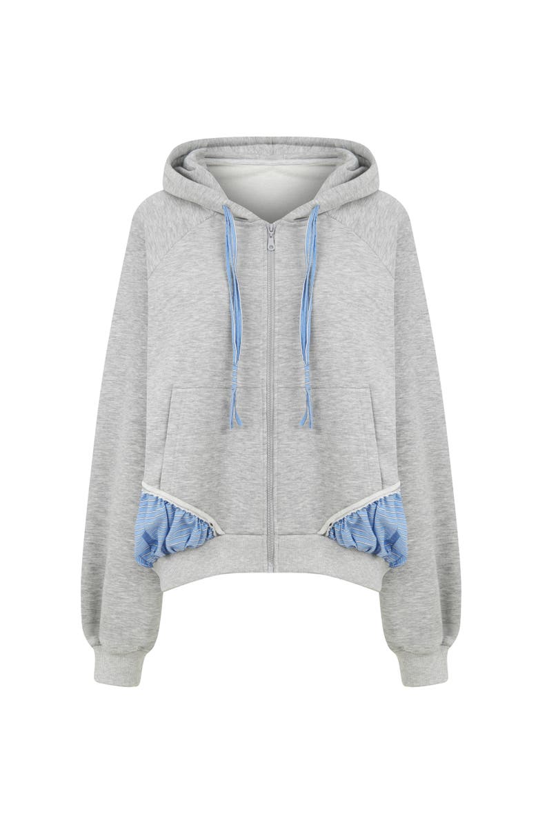 Nocturne Oversized Zippered Sweatshirt, Alternate, color, 