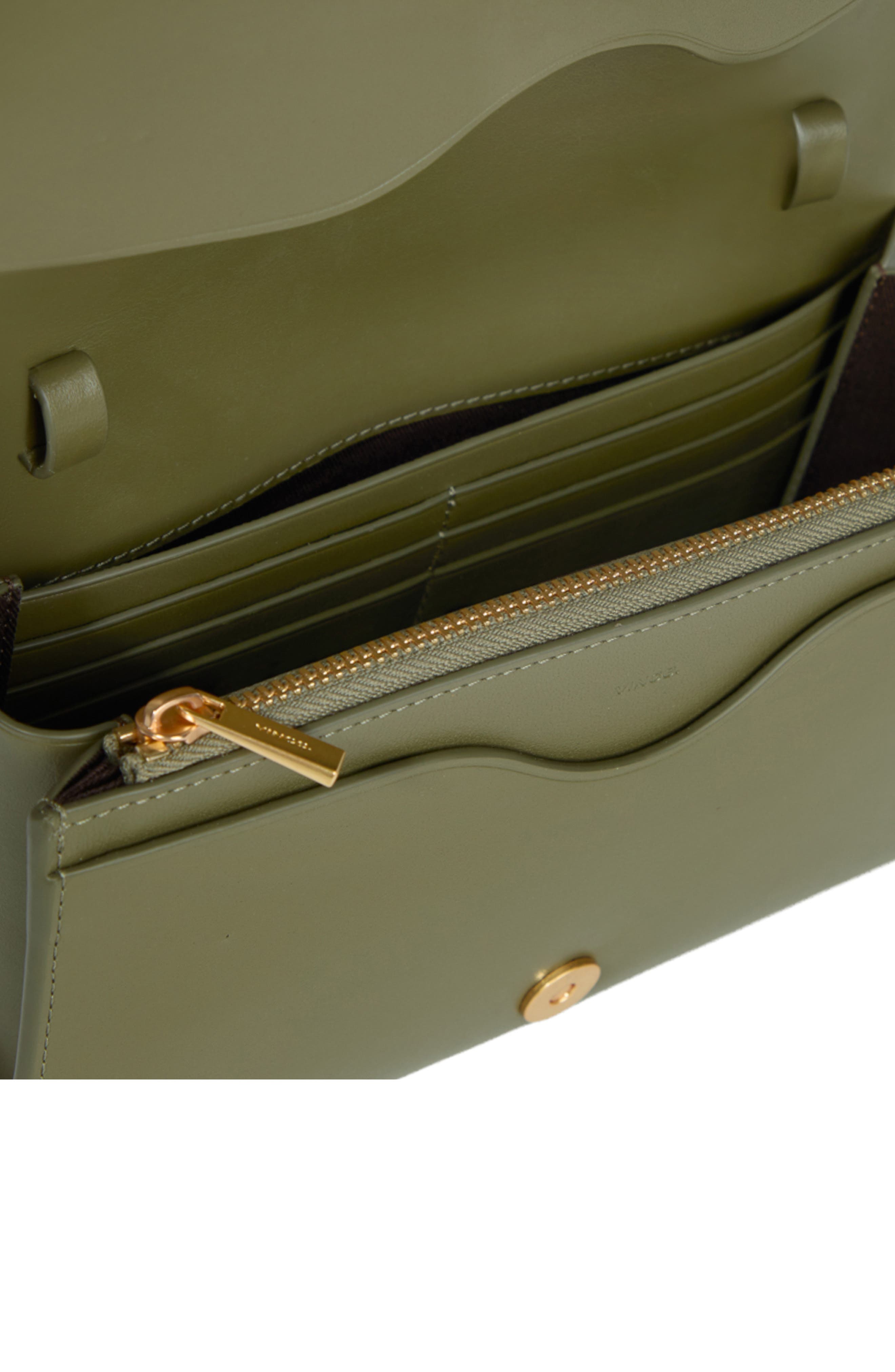 Vince Nappa Leather Wallet on a Strap, Alternate, color, Pinegrove