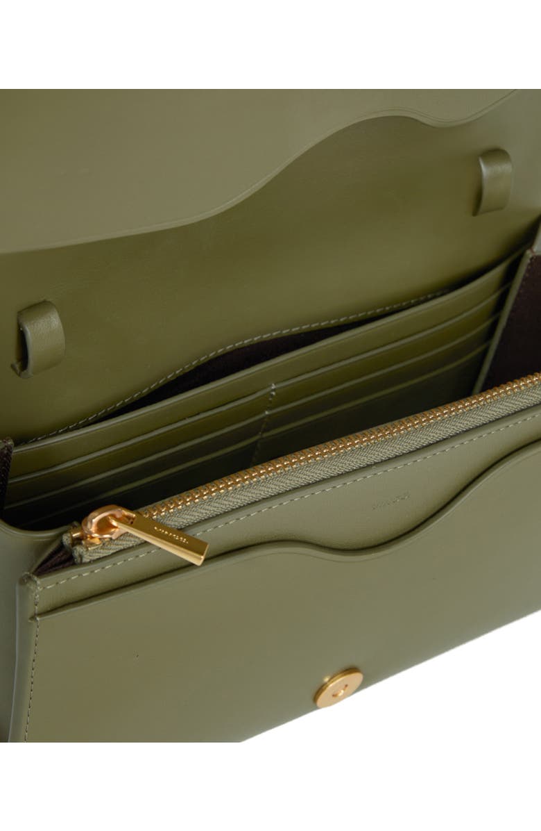 Vince Nappa Leather Wallet on a Strap, Alternate, color, Pinegrove