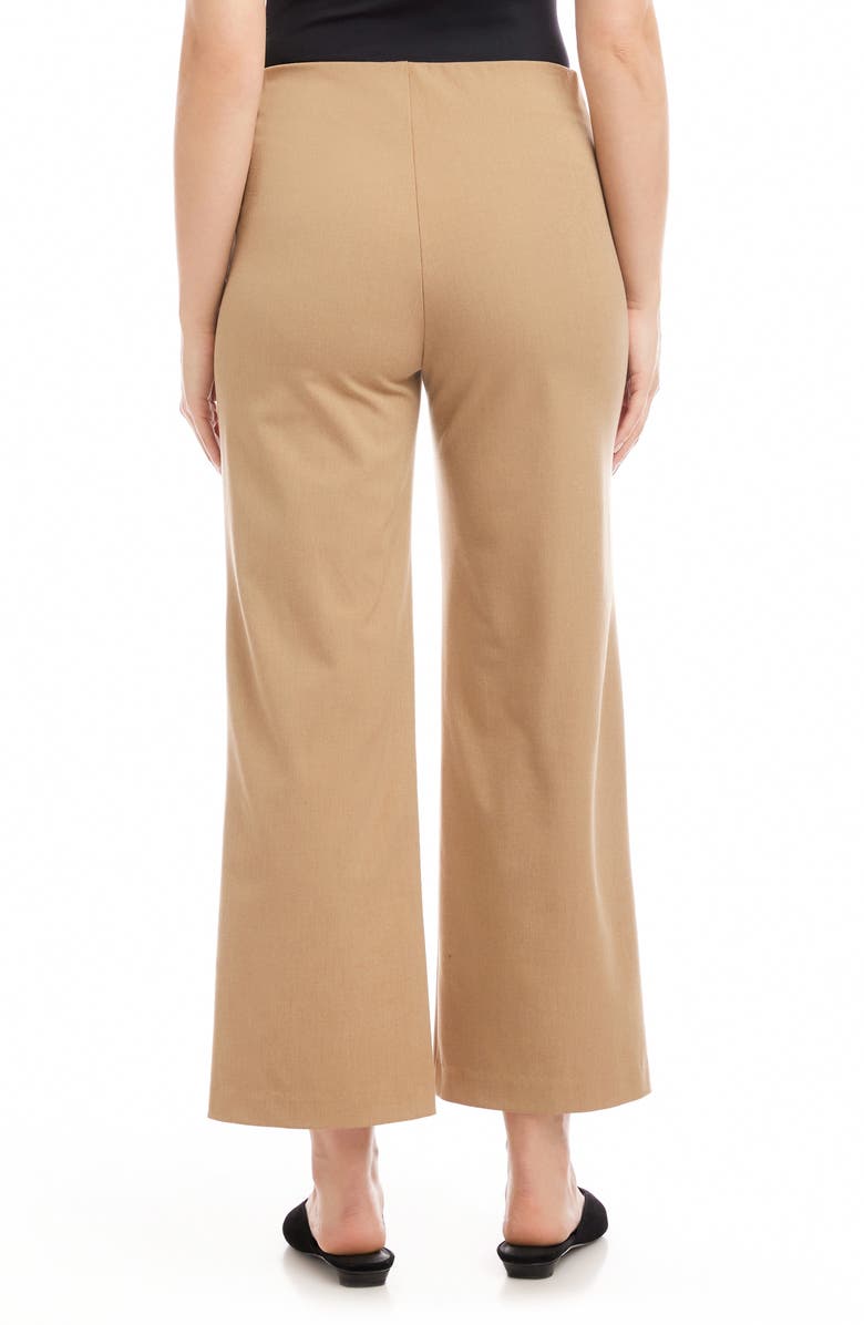 Karen Kane Pintuck Crop Wide Leg Pants, Alternate, color, Camel