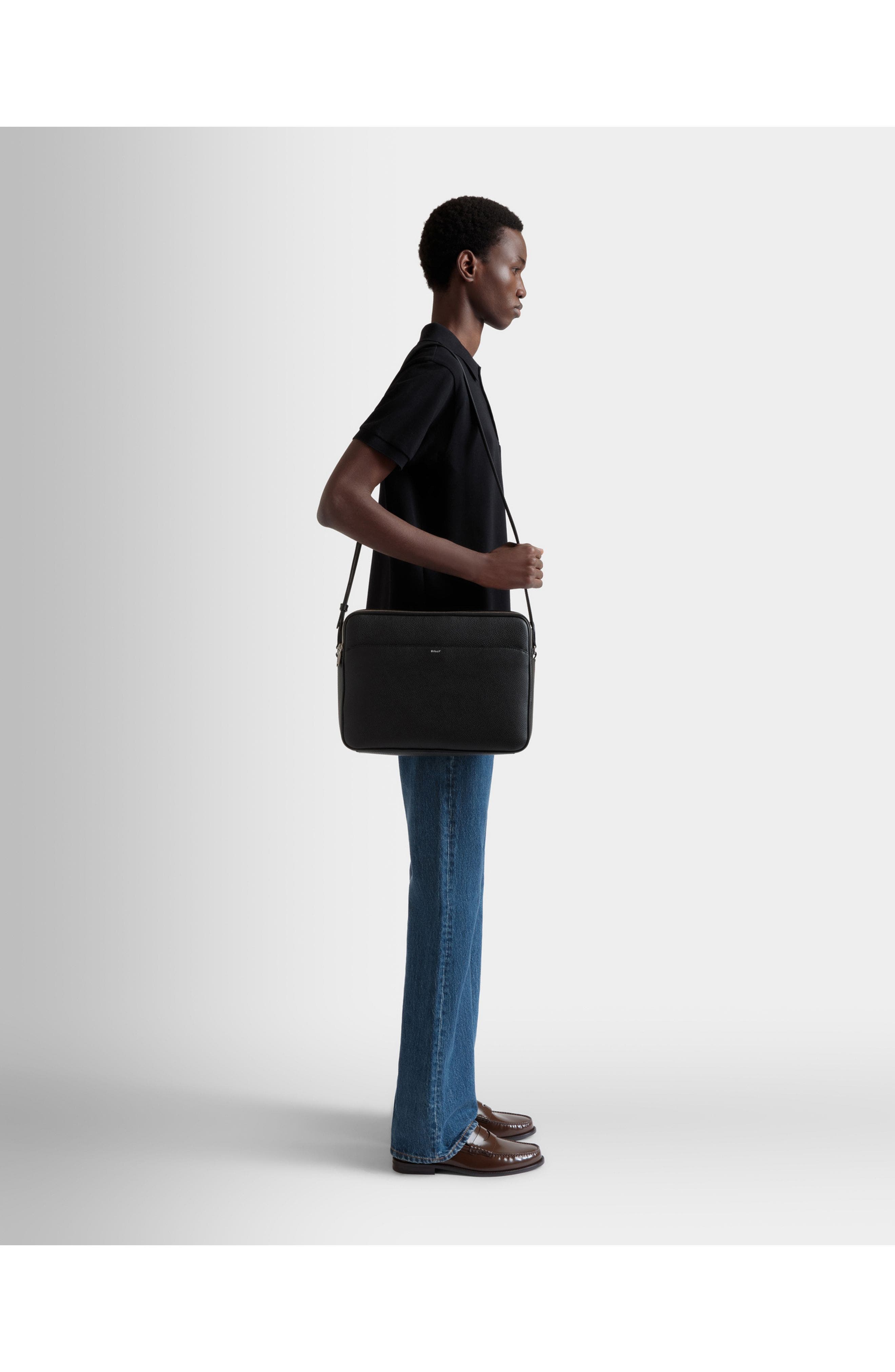 Bally Oeden Crossbody Bag, Alternate, color, Black