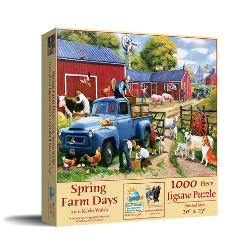 Spring Farm Days 1000 piece Jigsaw Puzzle for Adults
