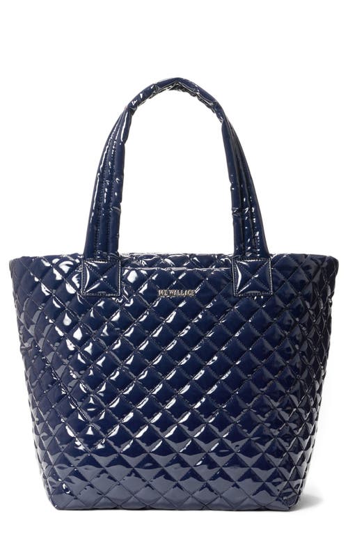 MZ Wallace Medium Metro Deluxe Tote in Navy Lacquer 