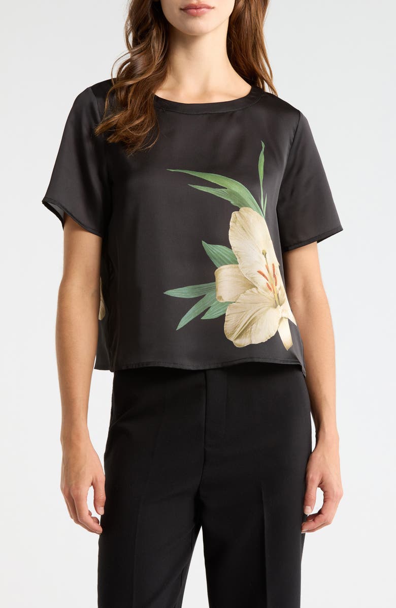 Vince Camuto Print Satin Top, Main, color, Arctic Wolf