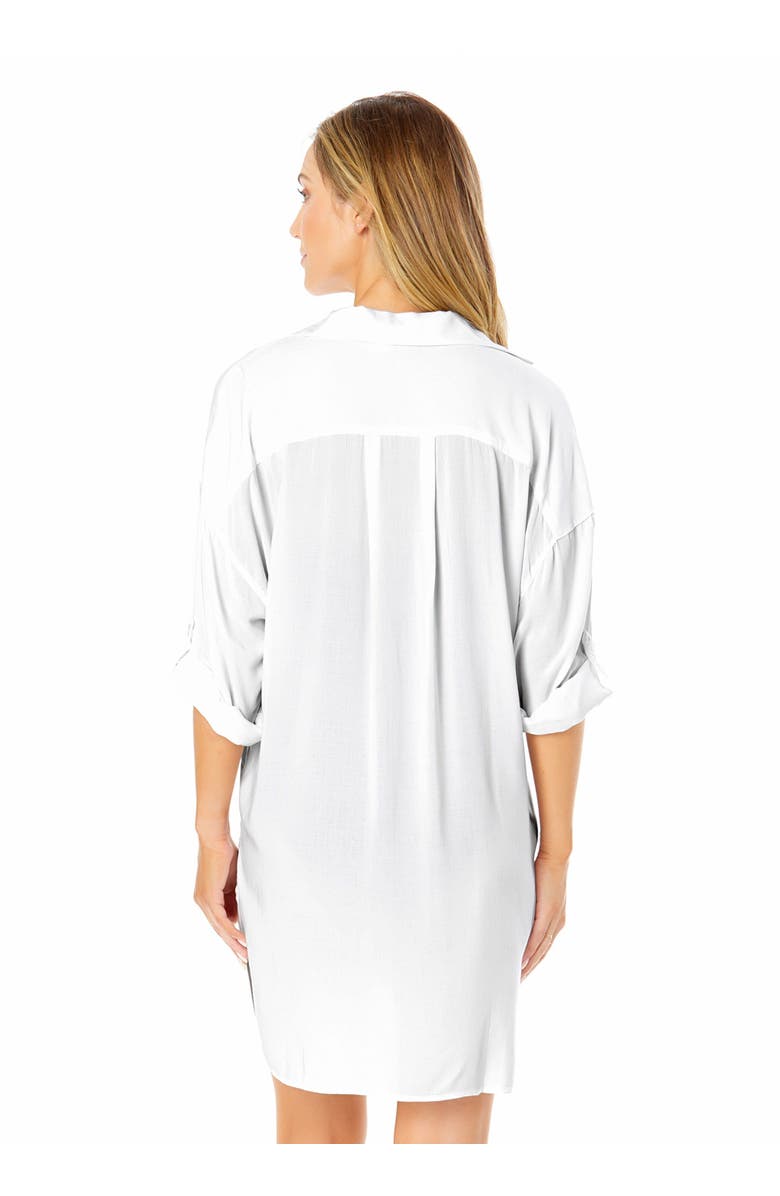 Anne Cole Women's Live In Color Button Down Shirt Swimsuit Cover Up, Alternate, color, 