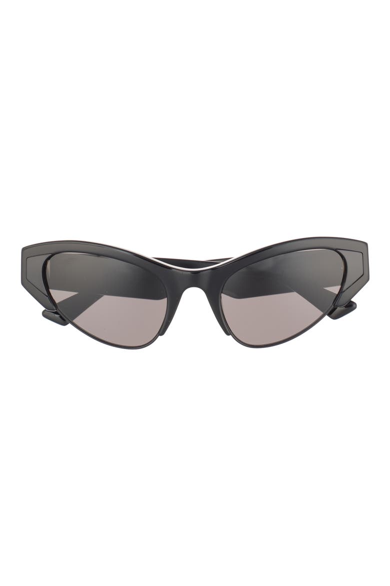 53mm Cat Eye Sunglasses, Main, color, BLACK BLACK GREY