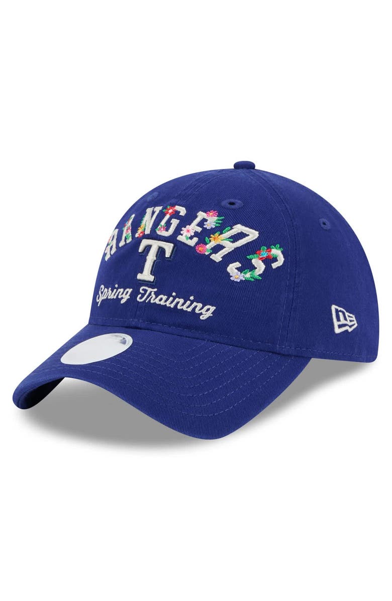 New Era Women's New Era Royal Texas Rangers 2025 Spring Training Floral 9TWENTY Adjustable Hat, Main, color,