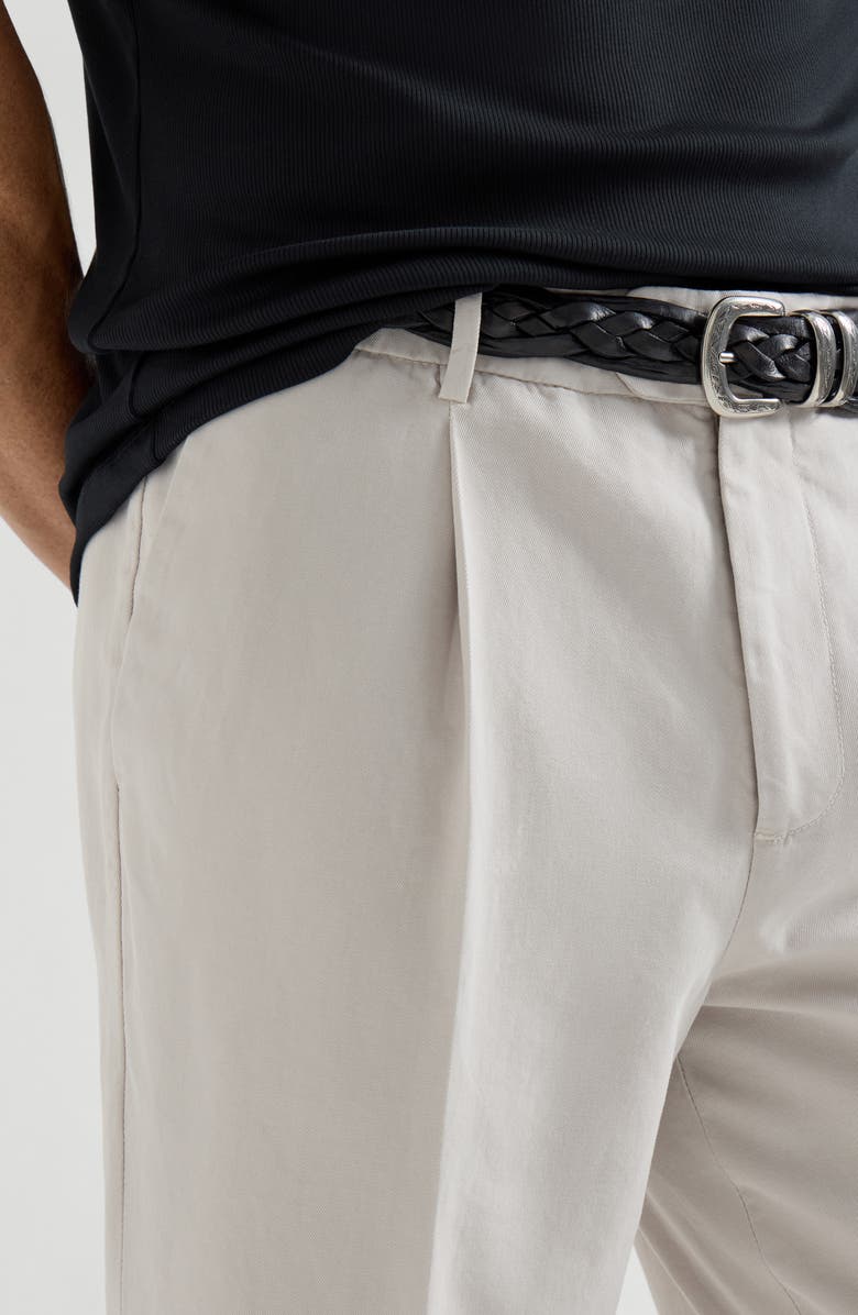 Brunello Cucinelli Gabardine garment dyed trousers, Alternate, color, Panama