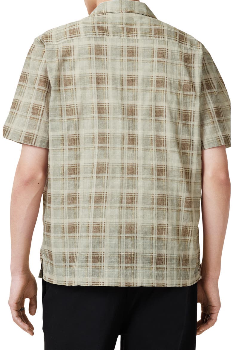 Seattle Check Short Sleeve Camp Shirt, Alternate, color, LIGHT ASH GREEN