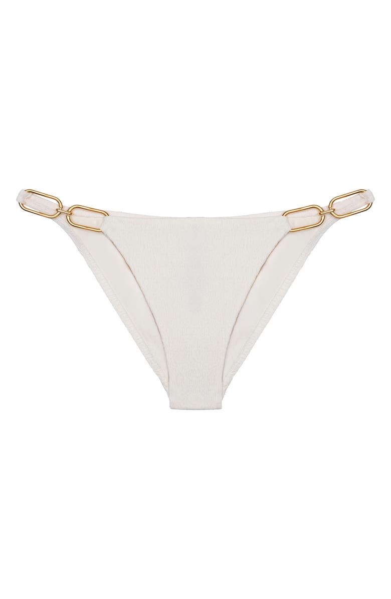 ViX Paula Hermanny Jo Crinkle Bikini Bottoms, Alternate, color, White