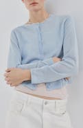 MANGO Fine Knit Crewneck Cardigan