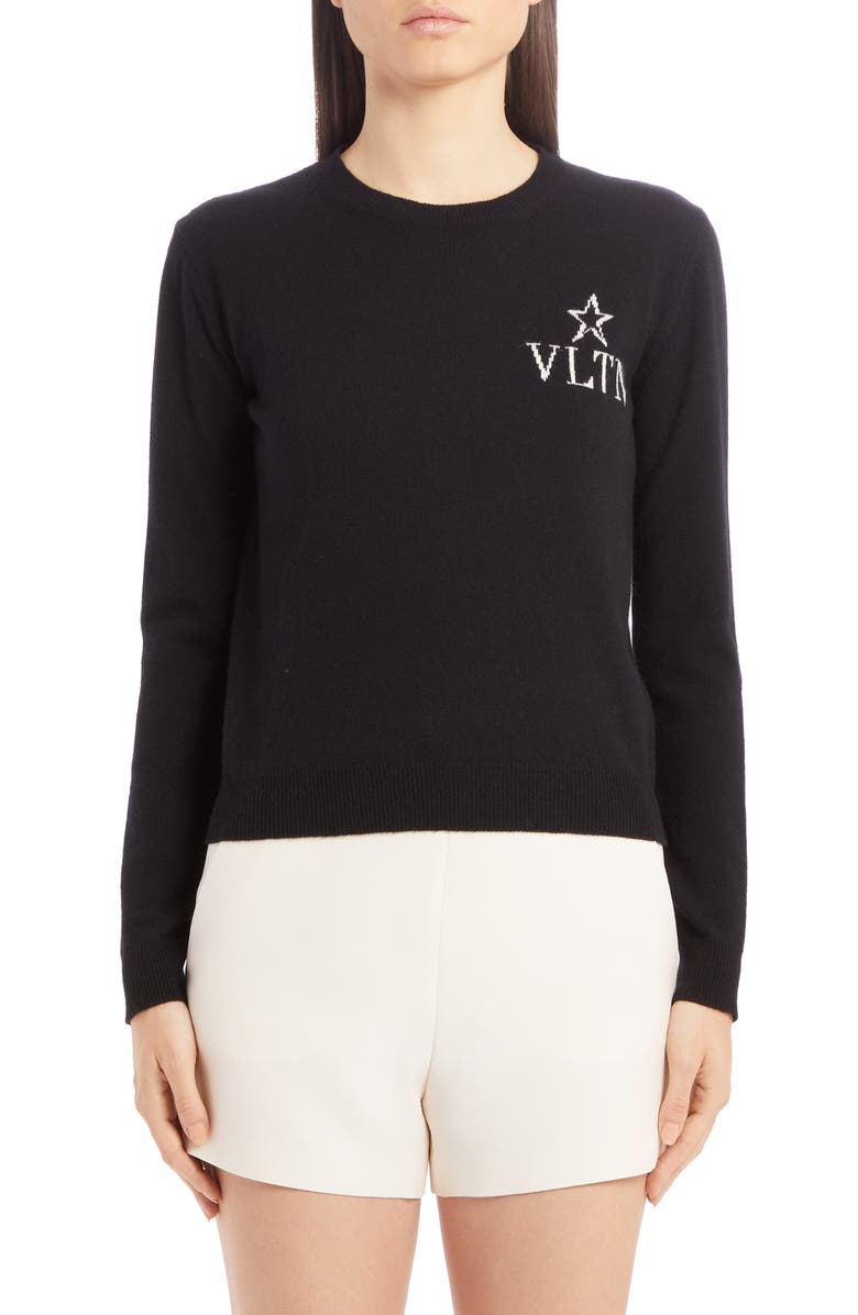 Valentino VLTN Star Logo Wool & Cashmere Sweater, Main, color,