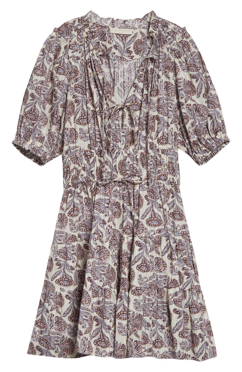 Ulla Johnson Soffia Print Tiered Silk Dress, Alternate, color, Meadow