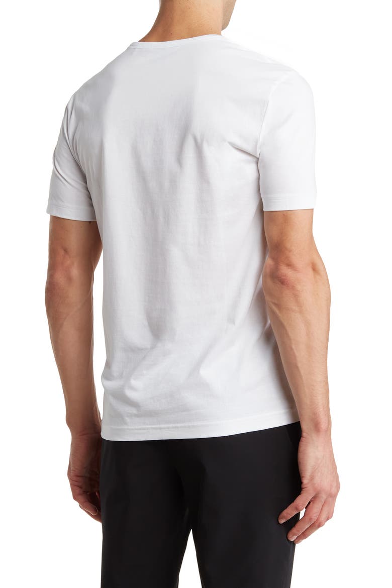 Cotton Curved Logo T-Shirt, Alternate, color, WHITE