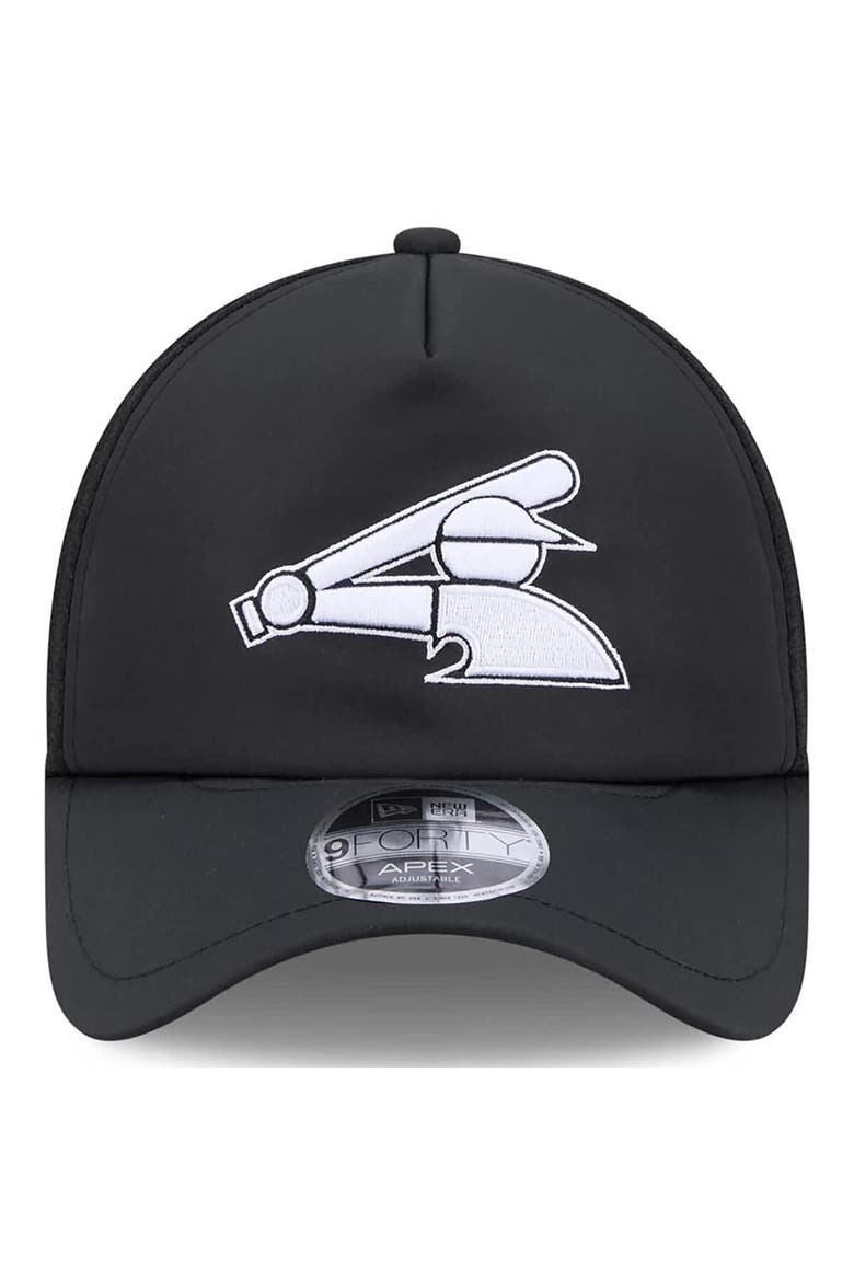 Men's New Era Black Chicago White Sox 2026 Batting Practice Alternate Apex 9FORTY Adjustable Hat, Alternate, color, Black