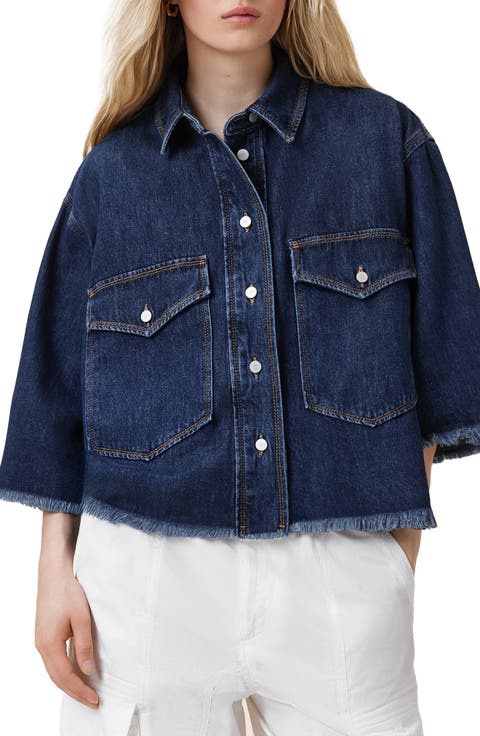 Faye Raw Hem Denim Shirt
