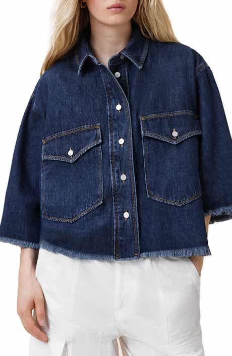 AllSaints Faye Raw Hem Denim Shirt