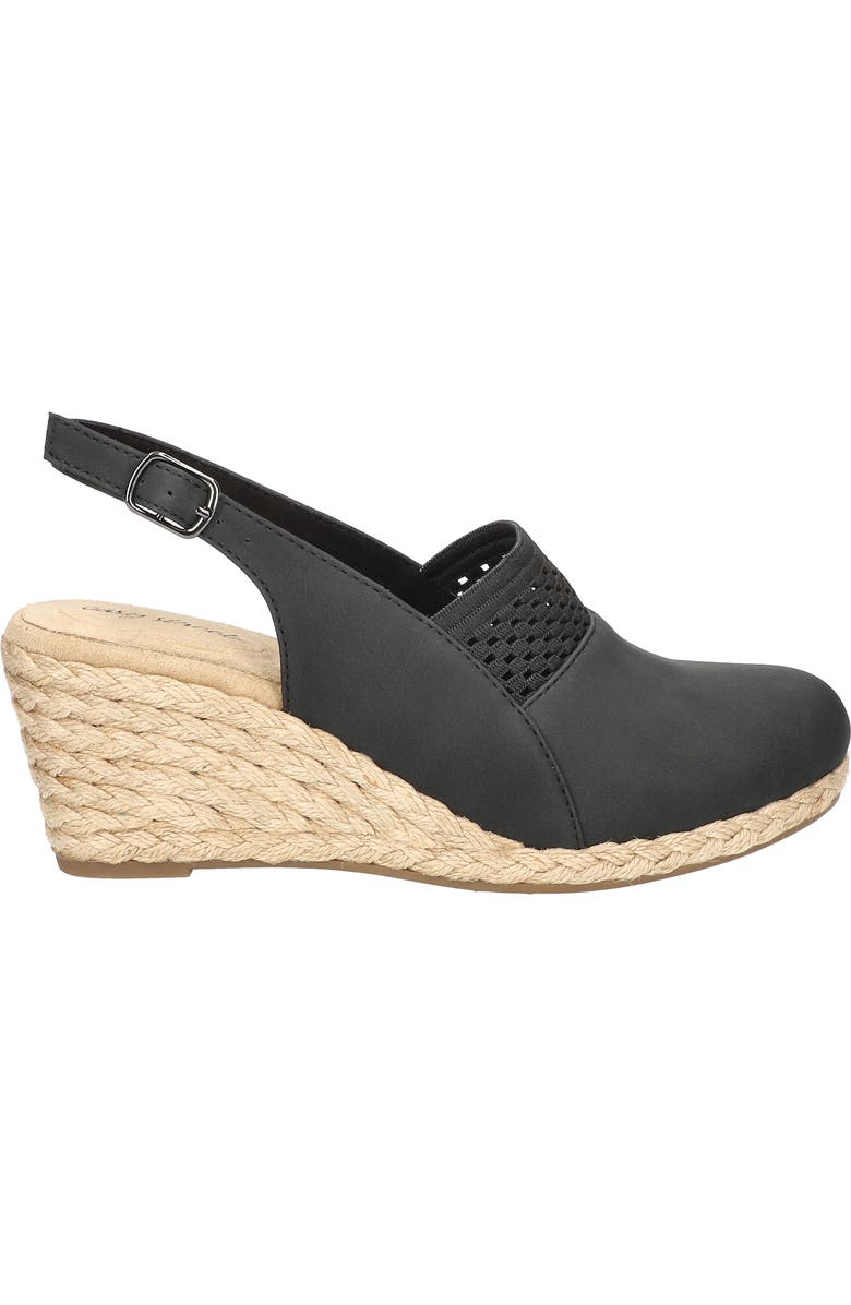 EASY STREET Aloha Slingback Espadrille Wedge Pump, Alternate, color, Black