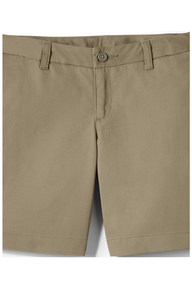 Little Girls Slim Plain Front Blend Chino Shorts, Alternate, color, Khaki