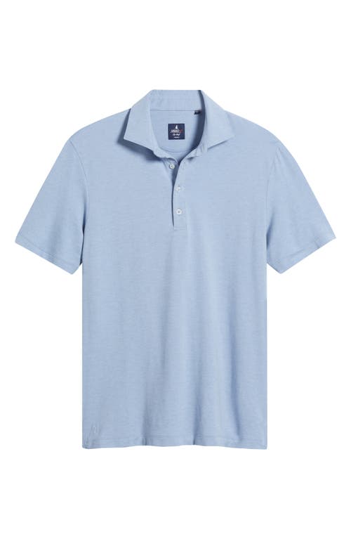 Johnnie-o Idris Top Shelf Heathered Polo In Blue