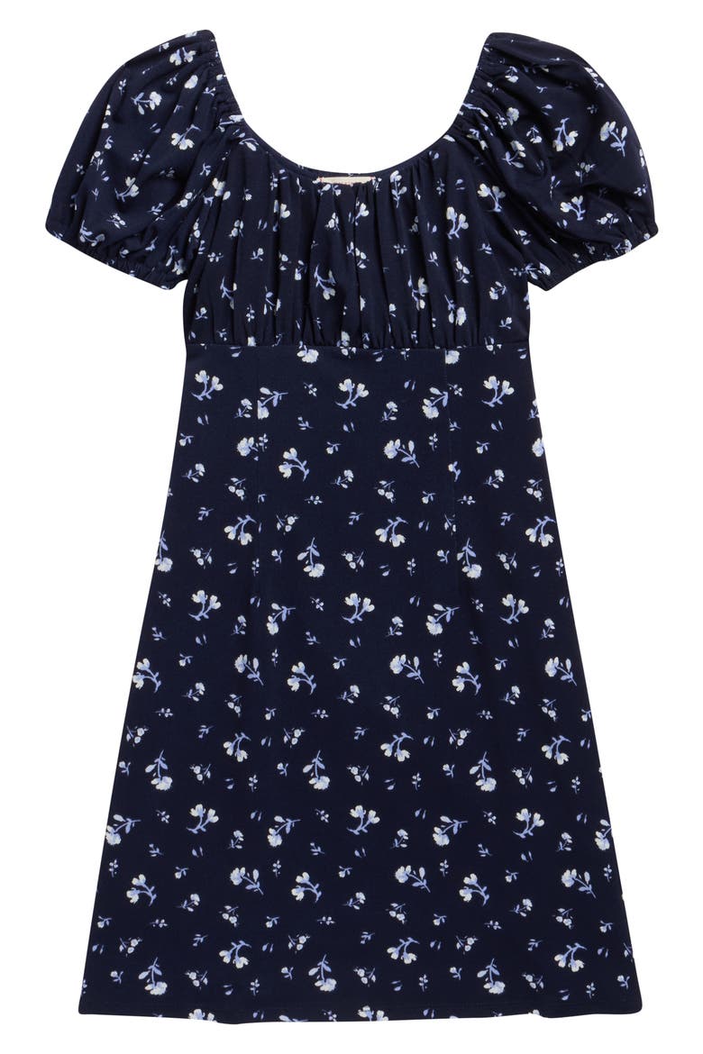 Kids' Emma Babydoll Dress, Main, color, NAVY/ WHITE