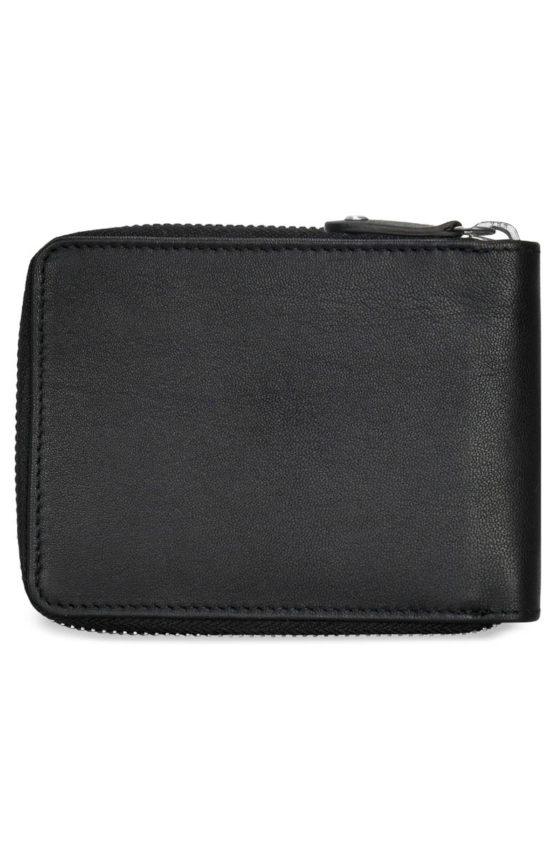 CHAMPS Iconic Zip Around Bifold Wallet, Alternate, color, Black/ Ivory