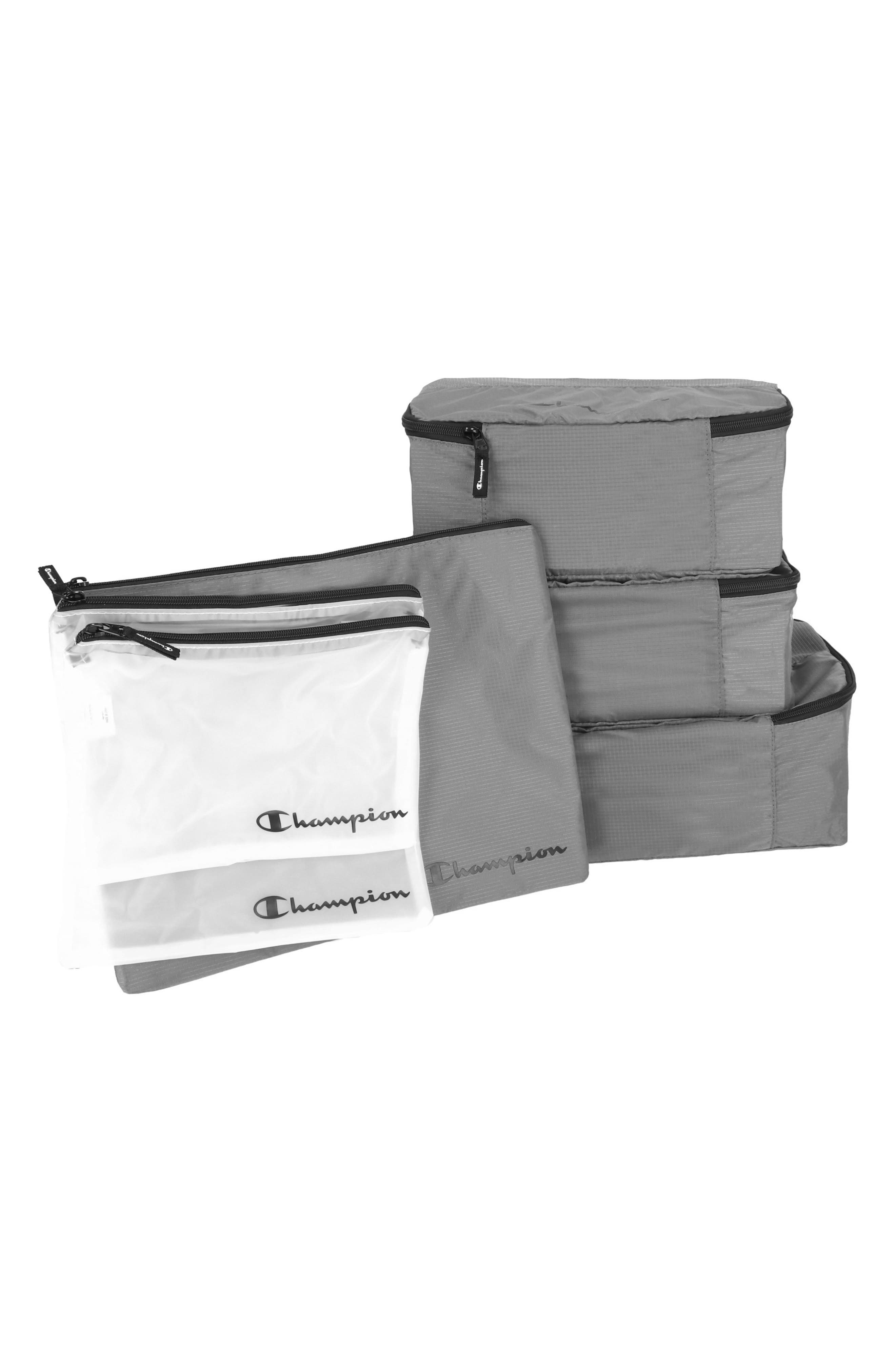 Champion 6-Piece Packing Cube Set, Alternate, color, Ultimate Grey