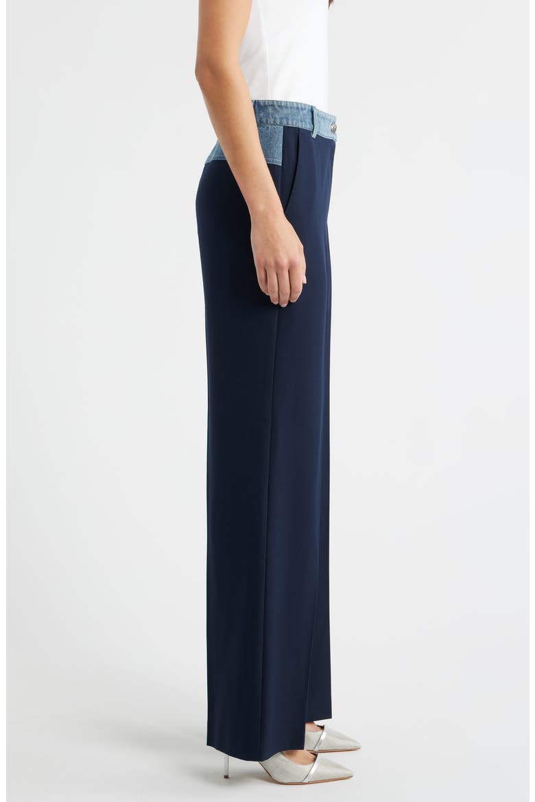 Poe Denim Contrast Pants, Alternate, color, NAVY