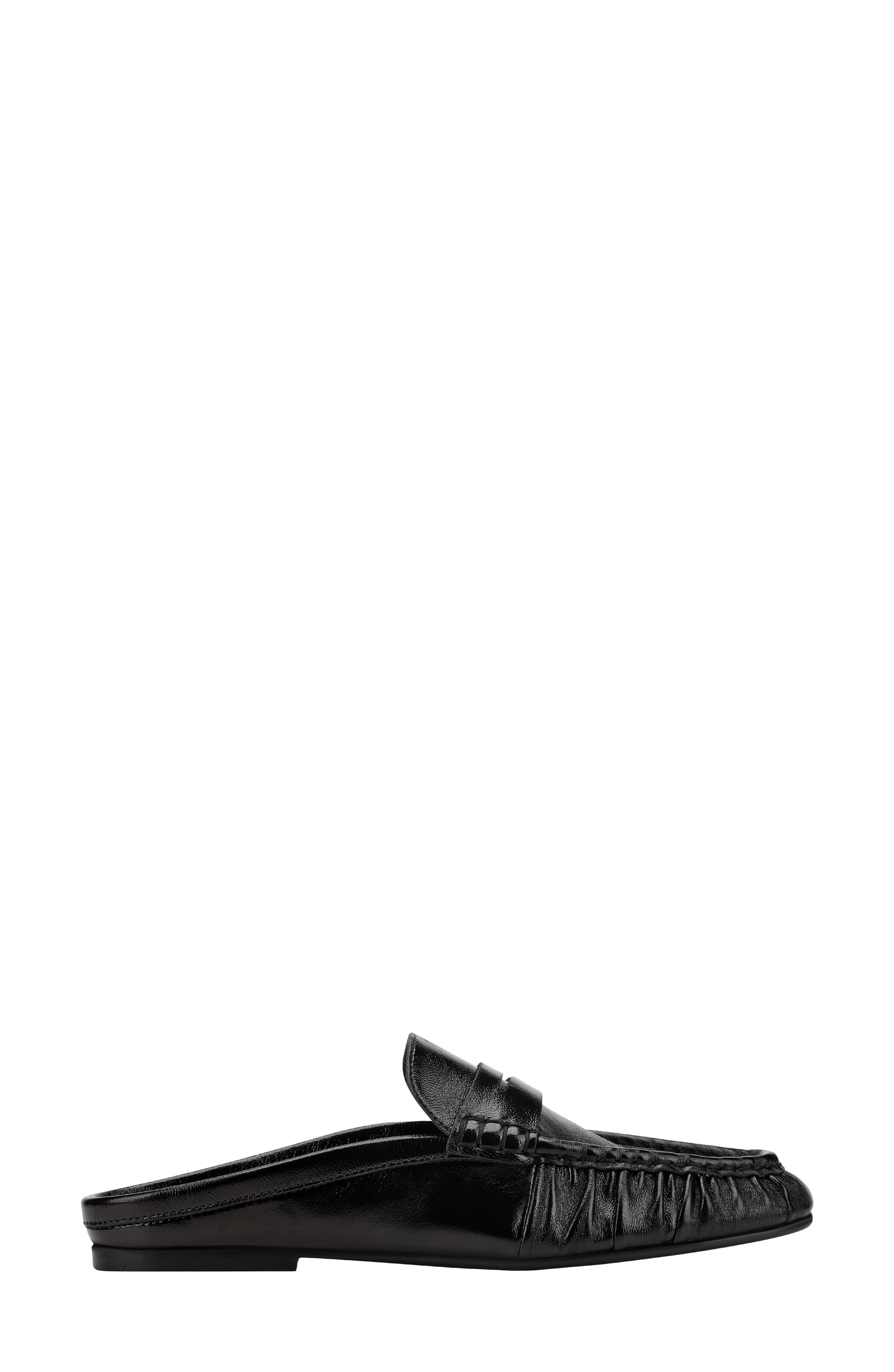 Marc Fisher LTD Jaynie Almond Toe Loafer Mule, Alternate, color, Black